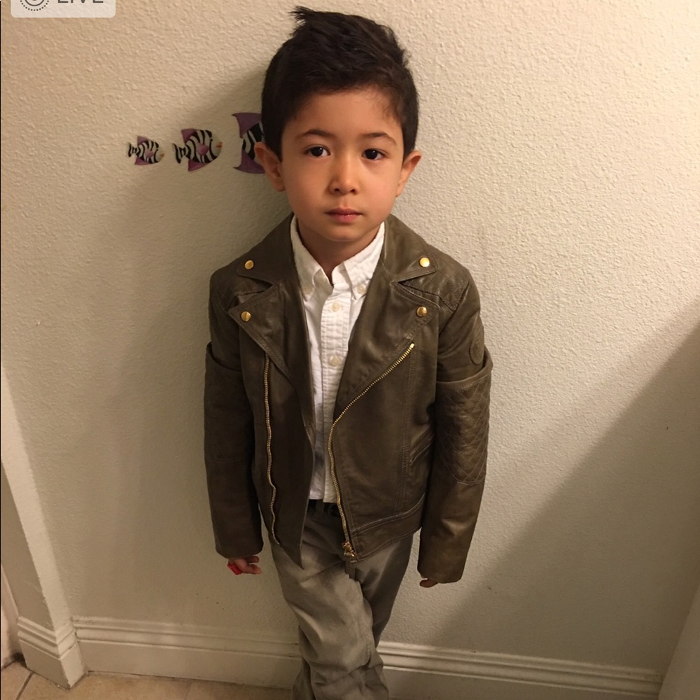 Gucci boy’s lamb skin leather jacket